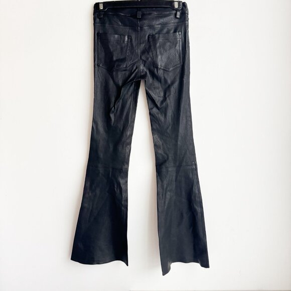 Alice and Olivia Flared Leather Jeans 0 - Picture 4 of 8